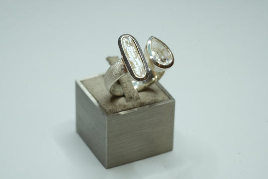 Barockperle Bergkristall Ring