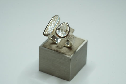 Barockperle Bergkristall Ring