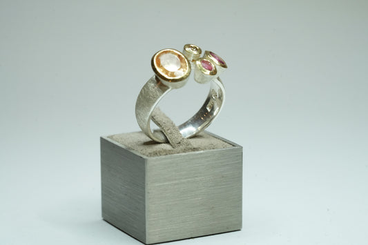 Turmalin Topas Diamant Ring