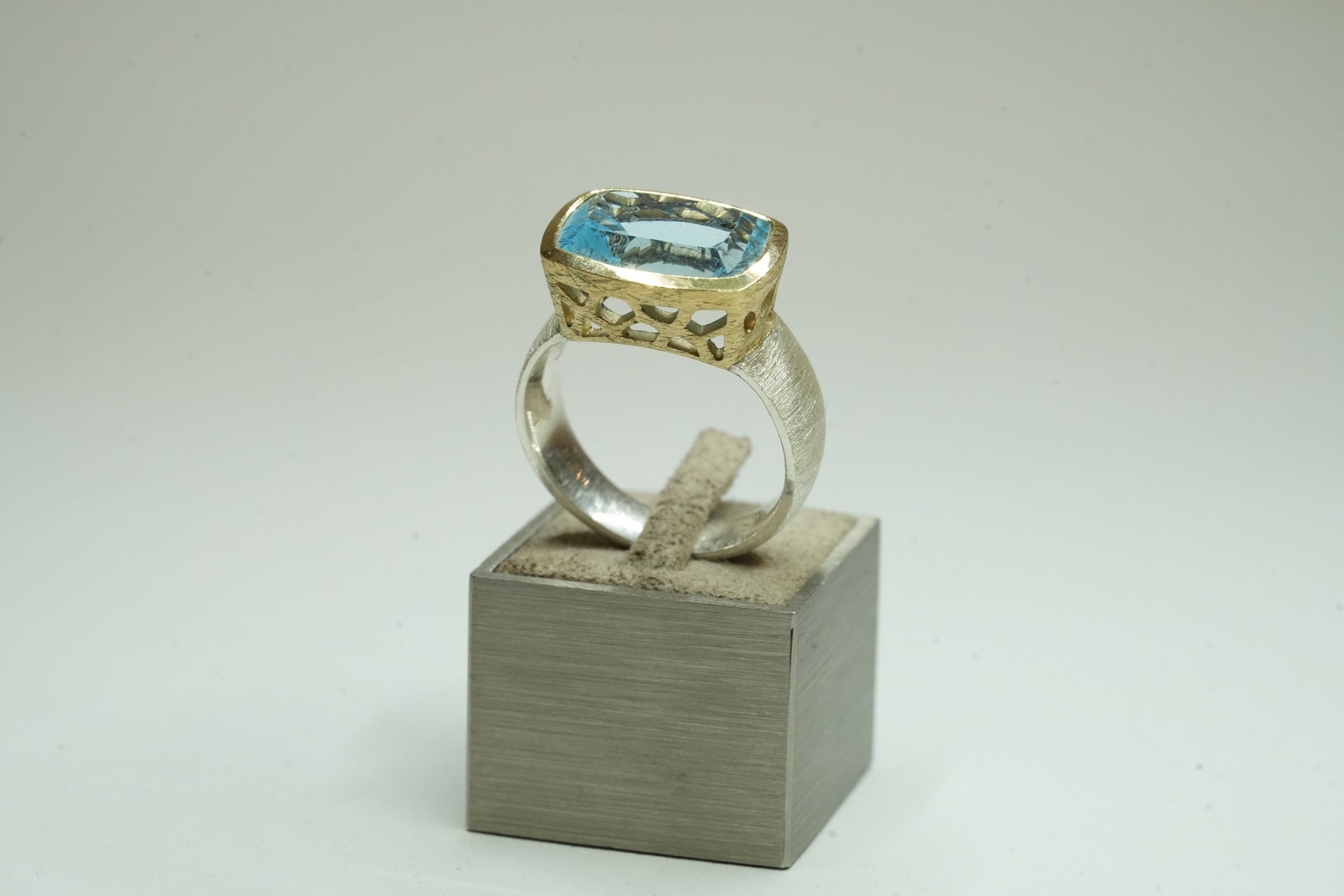 Blue Topaz Silver Ring