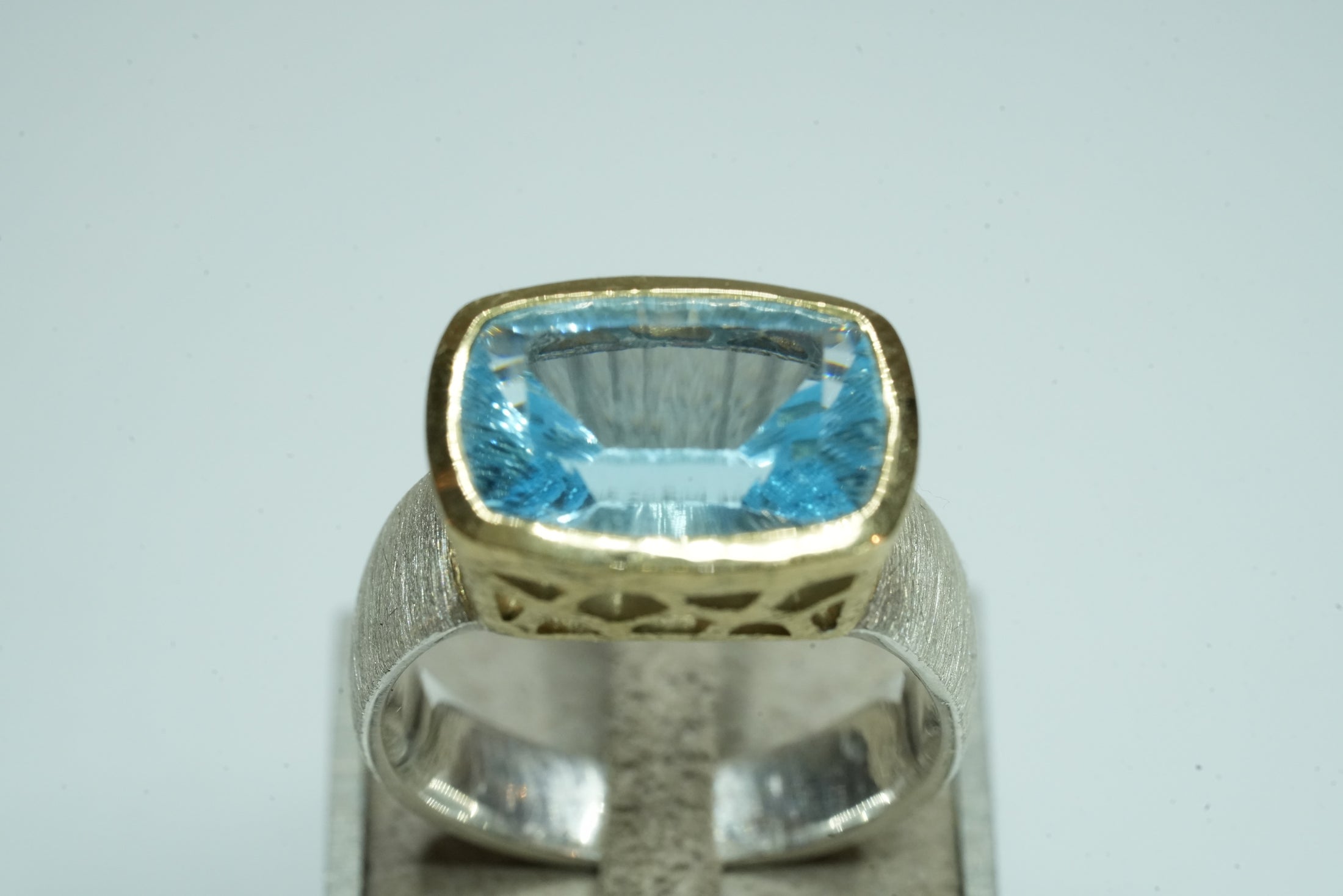 Blue Topaz Silver Ring