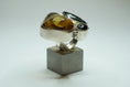 Load image into Gallery viewer, Amber Obsidian Silver Ring
