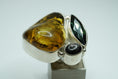 Load image into Gallery viewer, Amber Obsidian Silver Ring
