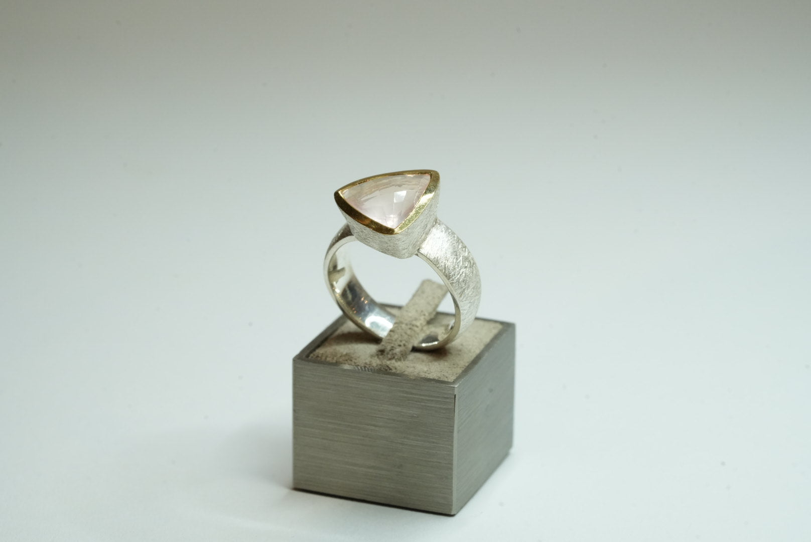 Rose Quartz Silver Ring