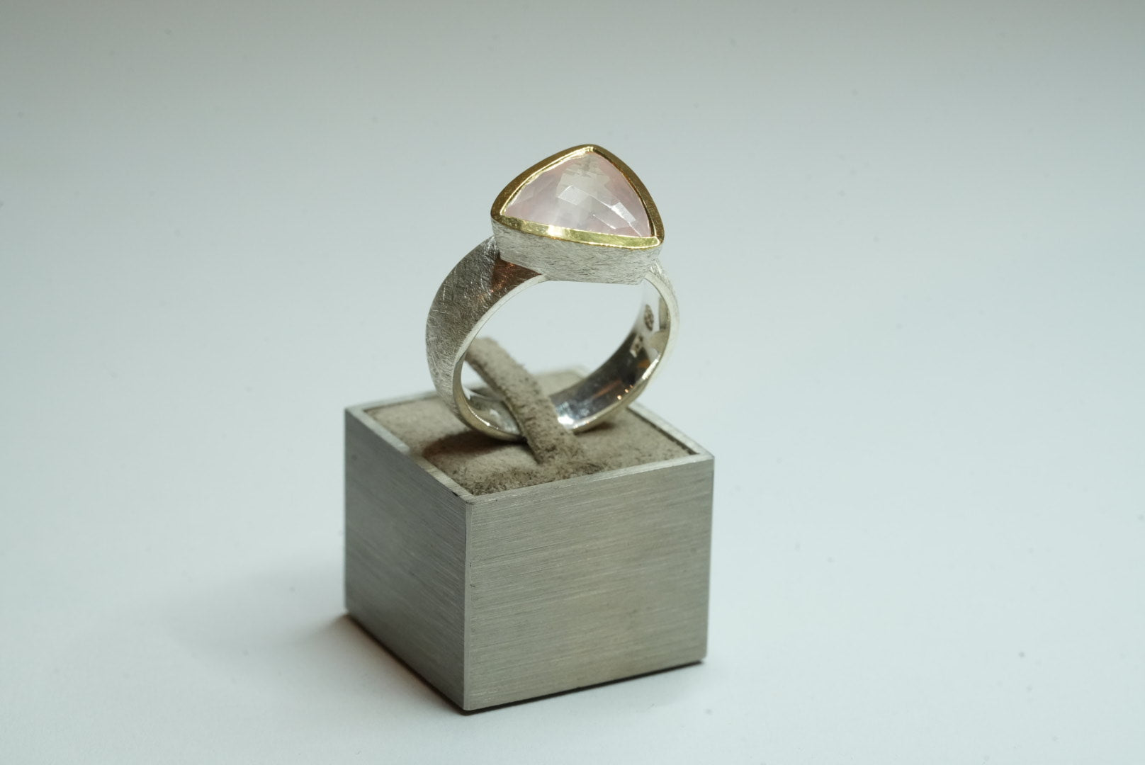 Rose Quartz Silver Ring