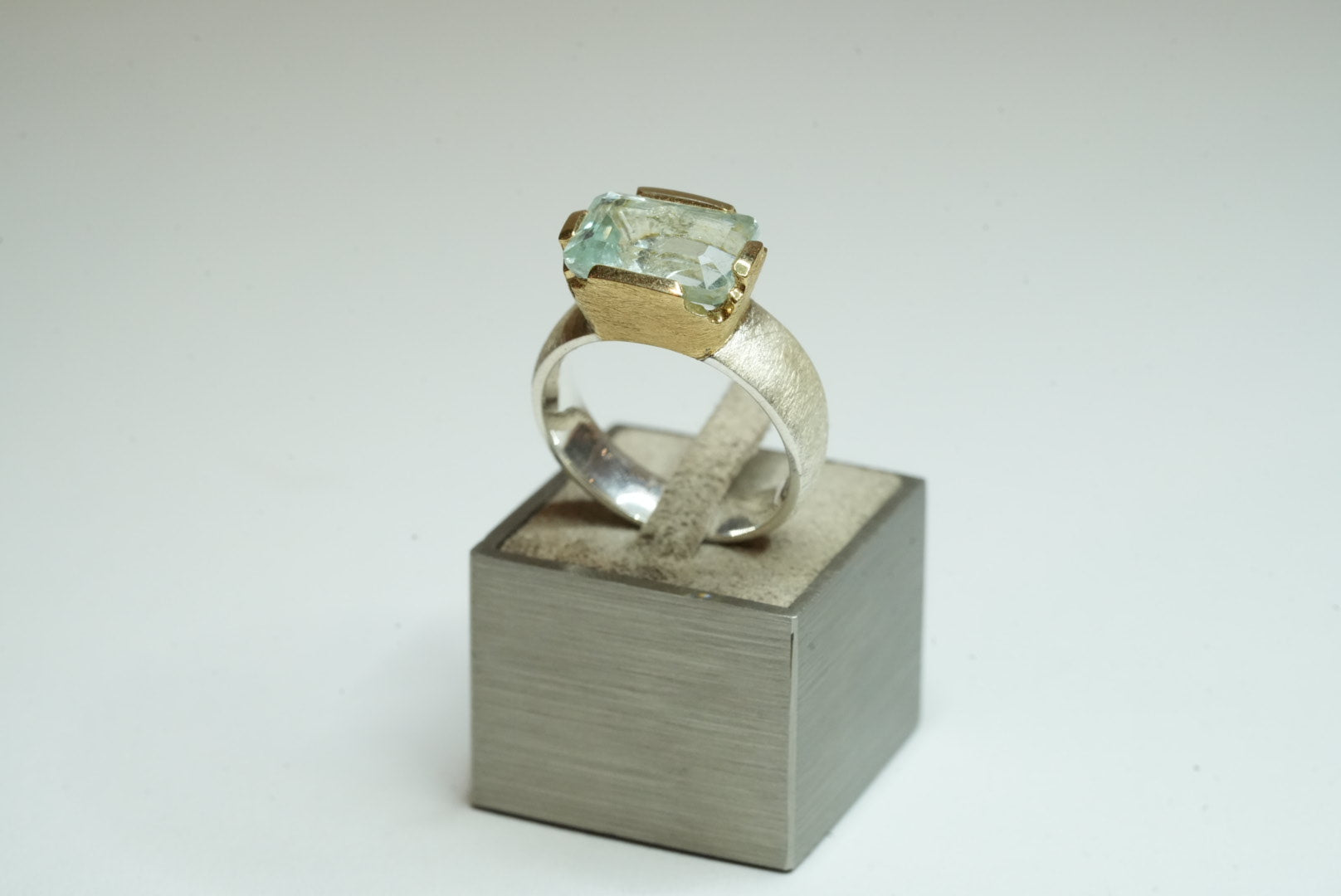 Aquamarine Silver Ring