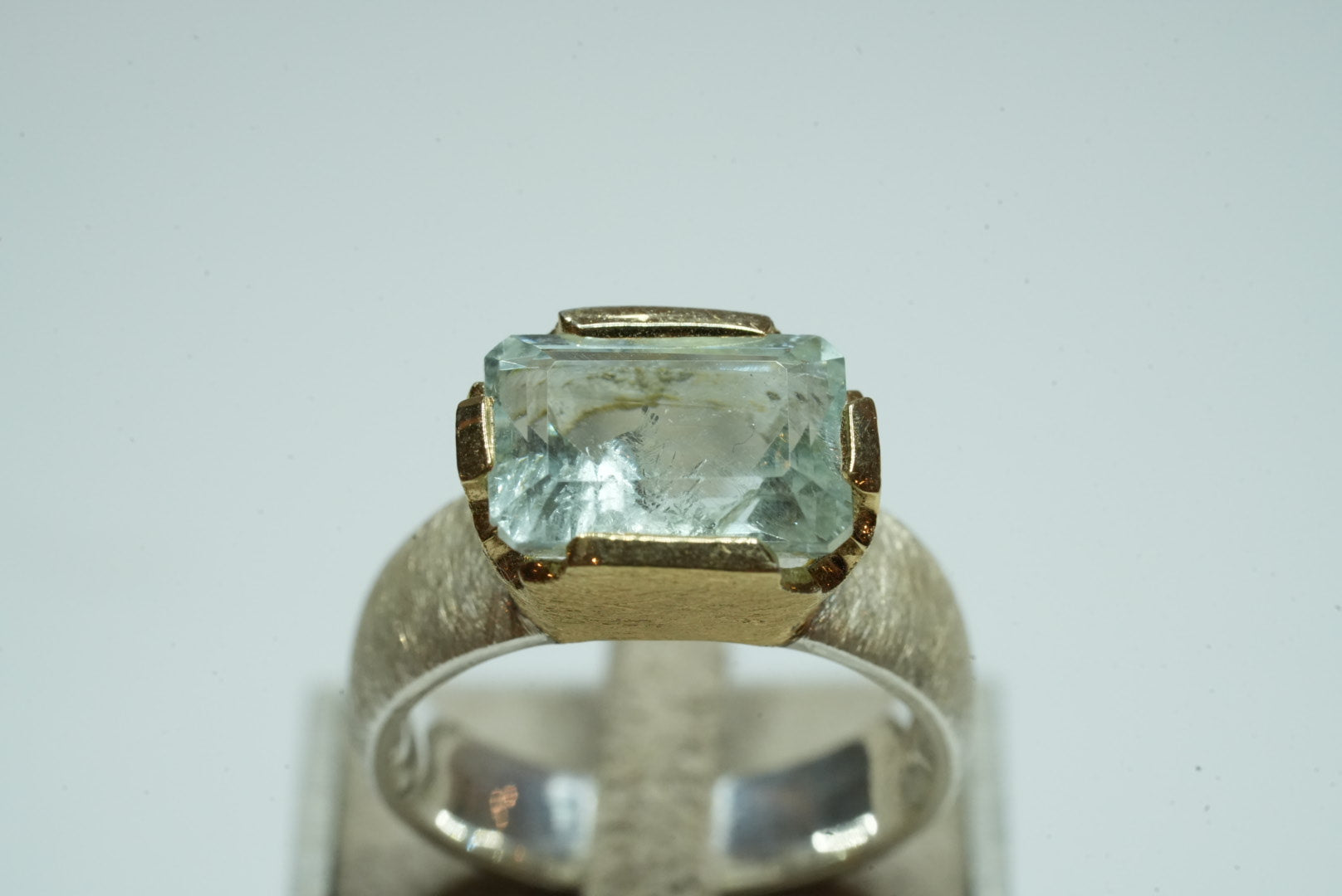 Aquamarine Silver Ring