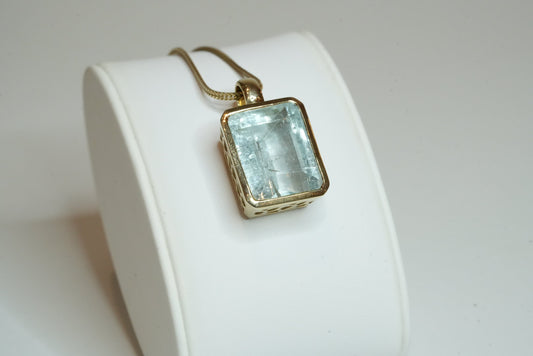 Aquamarin Gold Anhänger