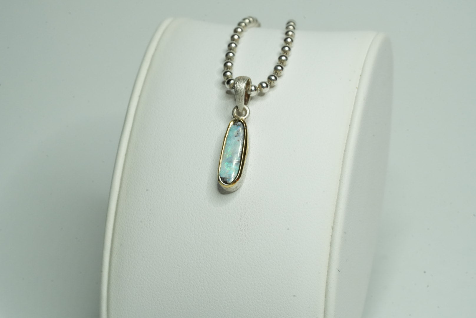 Opal Silver Pendant