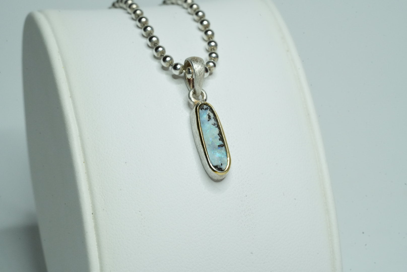 Opal Silver Pendant