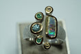 Load image into Gallery viewer, Aquamarine Emerald Diamond Opal Ring
