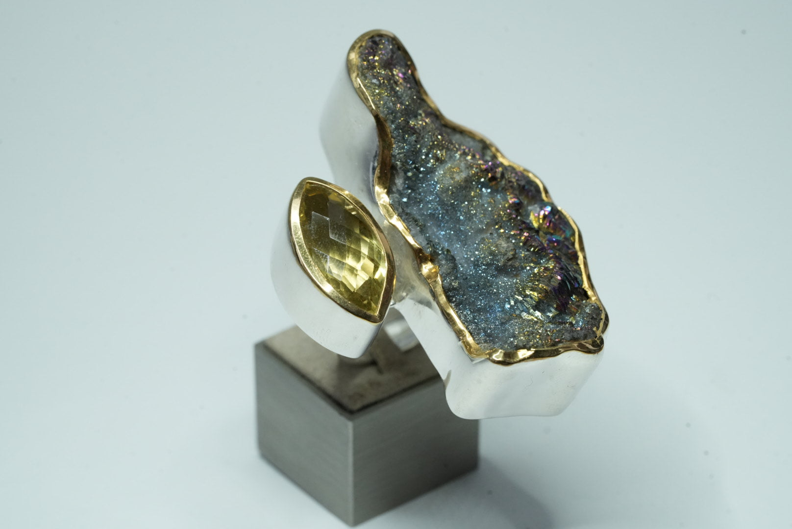 Citrine Chalcedony Ring