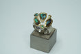 Load image into Gallery viewer, Indigolite Emerald Boulder Opal Ring
