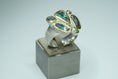 Load image into Gallery viewer, Indigolite Emerald Boulder Opal Ring

