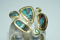 Load image into Gallery viewer, Indigolite Emerald Boulder Opal Ring
