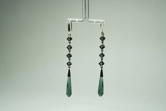 Obsidian earrings