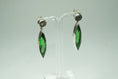 Load image into Gallery viewer, Obsidian slate pyrite earrings
